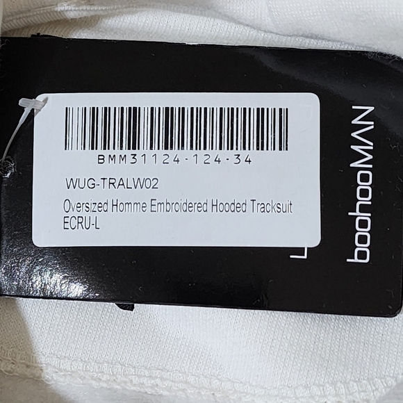 Boohoo Men's Oversized Homme Embroidered Hooded Tracksuit - L - Picture 11 of 11